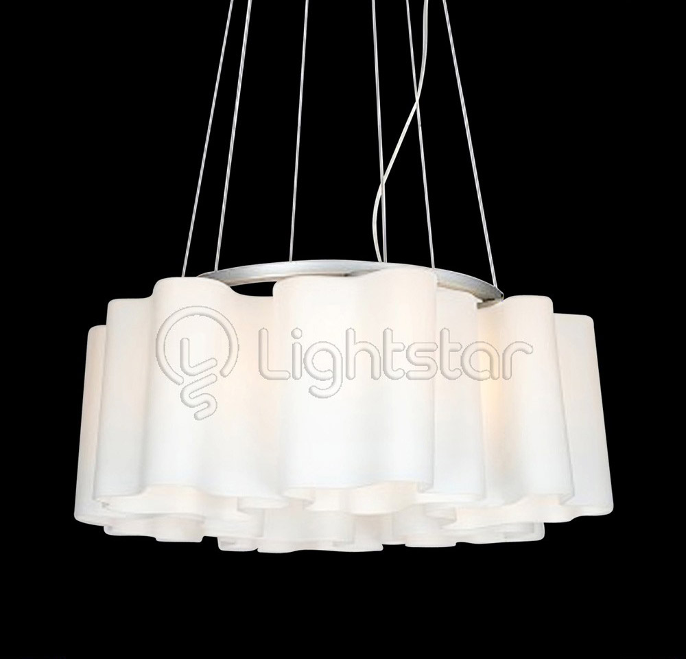 Люстра подвесная Lightstar Simple Light, 6 плафонов, хром, белый
