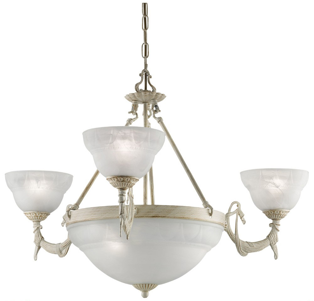 Люстра подвесная ARTE LAMP Atlas Neo, 6 ламп, белый с золотом