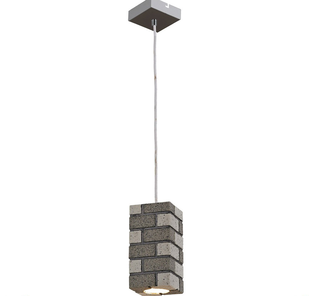 Светильник подвесной Lussole (Люссоль) Loft, 1 лампа, черный с серым
